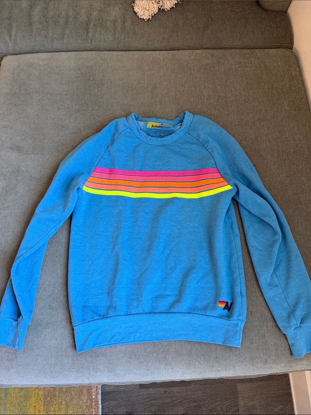 Aviator Nation 5 stripe sweatshirt